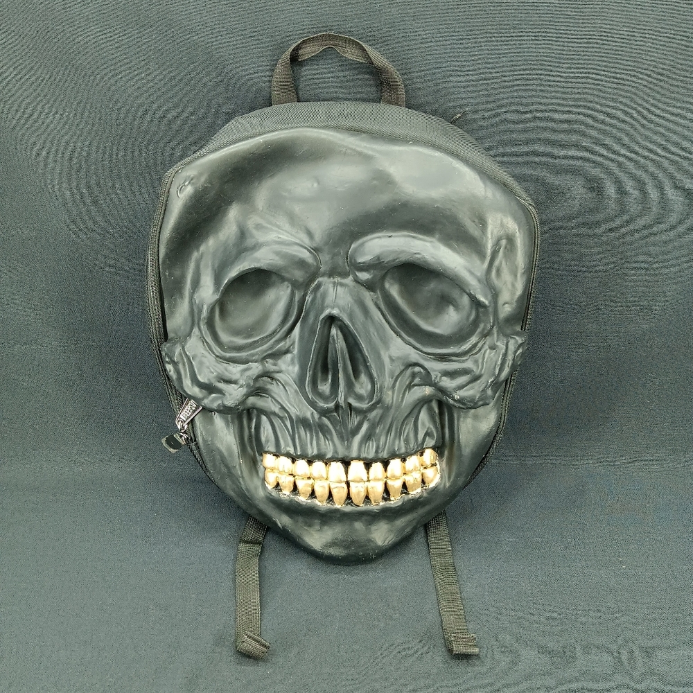 Kreepsville 666 Goth 3D Skull Backpack Bag Black Large Halloween